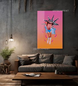Szklany obraz Kolaż Pop Art Retro Wrotki Komiks - obrazek 4