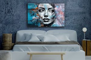 Szklany obraz Graffiti Twarz kobieta Street Art - obrazek 4