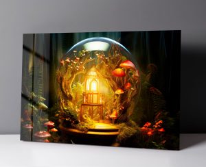 Szklany obraz Magiczna kula Wiedźma Las bajkowy - obrazek 3