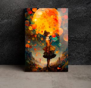 Szklany obraz Magiczny księżyc Dziewczynka - obrazek 3