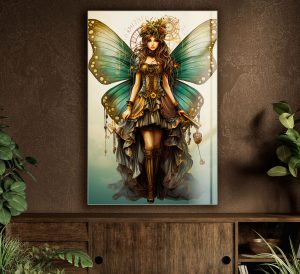 Szklany obraz Kobieta Motyl Fantasy Magia - obrazek 5