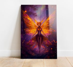 Szklany obraz Kobieta Motyl Ważka Elf Fantasy - obrazek 2