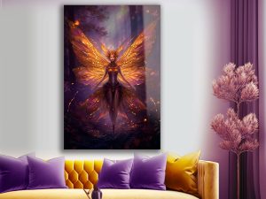 Szklany obraz Kobieta Motyl Ważka Elf Fantasy - obrazek 4