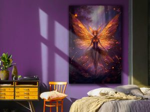 Szklany obraz Kobieta Motyl Ważka Elf Fantasy - obrazek 5