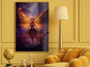 Szklany obraz Kobieta Motyl Ważka Elf Fantasy - obrazek 6