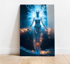 Szklany obraz Kobieta Fantasy Złoty pył Magia - obrazek 2