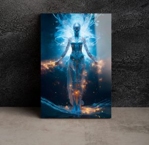 Szklany obraz Kobieta Fantasy Złoty pył Magia - obrazek 3