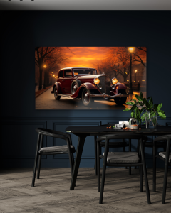 Szklany obraz Vintage Car Stary samochód Auto - obrazek 4
