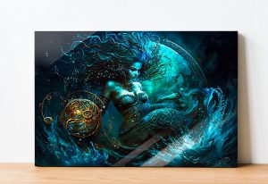 Szklany obraz Znaki Zodiaku Wodnik Aquarius Ona - obrazek 2