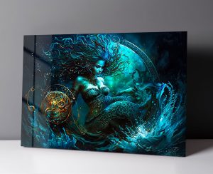 Szklany obraz Znaki Zodiaku Wodnik Aquarius Ona - obrazek 3