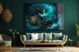 Szklany obraz Znaki Zodiaku Wodnik Aquarius Ona - obrazek 6