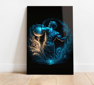 Szklany obraz Znaki Zodiaku Wodnik Aquarius - obrazek 3