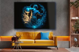 Szklany obraz Znaki Zodiaku Wodnik Aquarius - obrazek 7