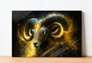 Szklany obraz Znaki Zodiaku Baran Aries - obrazek 2