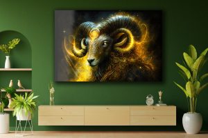 Szklany obraz Znaki Zodiaku Baran Aries - obrazek 6