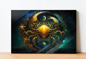 Szklany obraz Znak Zodiaku Rak Cancer - obrazek 2