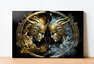 Szklany obraz Znaki zodiaku Bliźnięta Gemini On - obrazek 2