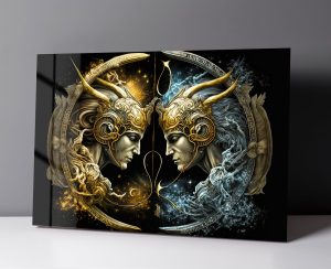 Szklany obraz Znaki zodiaku Bliźnięta Gemini On - obrazek 3