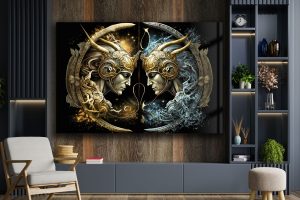 Szklany obraz Znaki zodiaku Bliźnięta Gemini On - obrazek 5