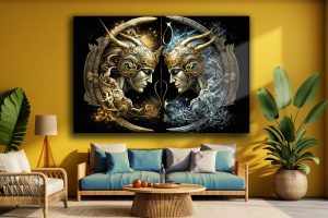 Szklany obraz Znaki zodiaku Bliźnięta Gemini On - obrazek 6