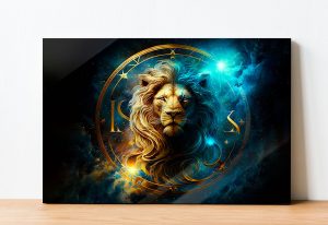Szklany obraz Znaki Zodiaku Lew Leo - obrazek 2