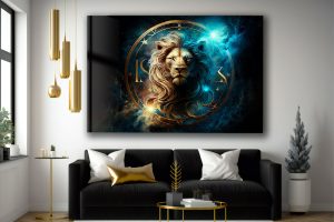 Szklany obraz Znaki Zodiaku Lew Leo - obrazek 4