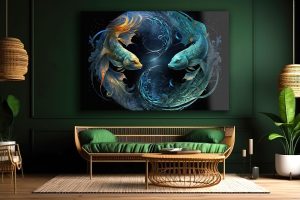 Szklany obraz Znaki Zodiaku Ryby Pisces - obrazek 6