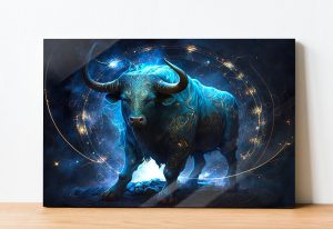 Szklany obraz Znaki Zodiaku Byk Taurus - obrazek 2