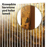 Lamele dekoracyjne Złoto i głęboka zieleń – abstrakcja na ścianę - obrazek 7