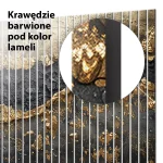 Lamele dekoracyjne Złote rozdarcia na czarnym tle – Abstrakcyjna tekstura - obrazek 7