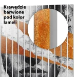 Lamele dekoracyjne Portret w pomarańczowej abstrakcji - obrazek 5