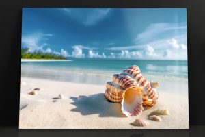 Szklany obraz Natura Morze Muszle na plaży - obrazek 2
