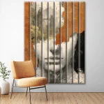 Lamele szklane premium Portret w Rdzawej Tonacji - obrazek 3