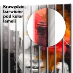 Szklane lamele Portret z pomarańcznym akcentem - obrazek 4