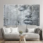 Lamele szklane Portret monochromatyczny — Abstrakcja strukturalna - obrazek 2