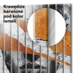 Lamele szklane Portret kobiety z pomarańczowym pasem - obrazek 4