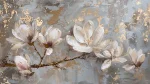 Lamele dekoracyjne Magnolie w Pastelach – Złote Rozbłyski - obrazek 5