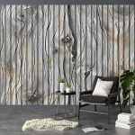 Lamele dekoracyjne Organiczny wzór – postarzane drewno - obrazek 2
