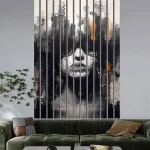 Lamele dekoracyjne Twarz Miasta – Abstrakcyjny portret w okularach - obrazek 4