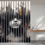 Lamele dekoracyjne Twarz Miasta – Abstrakcyjny portret w okularach - obrazek 3