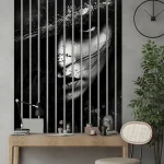 Lamele dekoracyjne W cieniu tajemnicy - Nowoczesny portret - obrazek 3