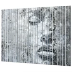 Lamele dekoracyjne Portret monochromatyczny — Abstrakcja strukturalna