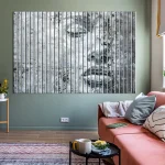 Lamele dekoracyjne Portret monochromatyczny — Abstrakcja strukturalna - obrazek 3
